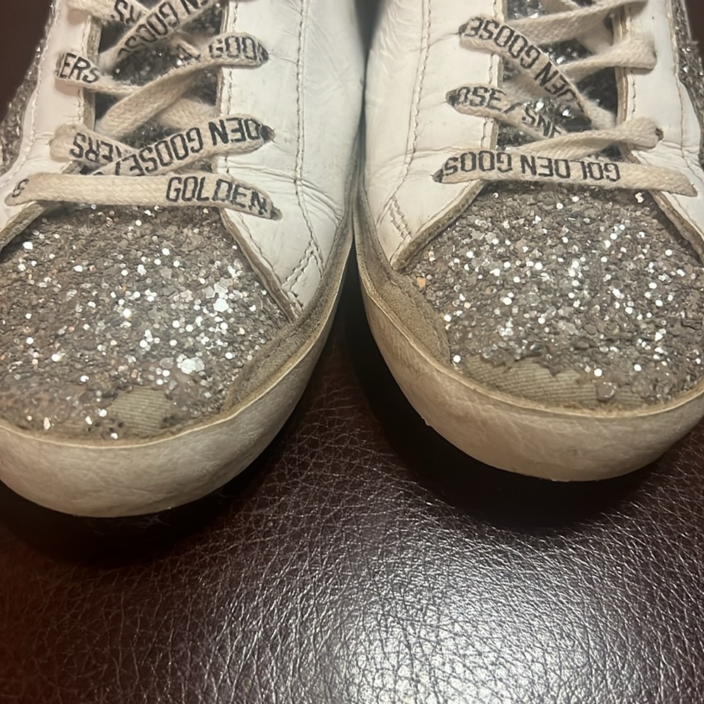 Authentic Golden Goose Superstar glitter white & silver sneaker - Picture 11 of 11